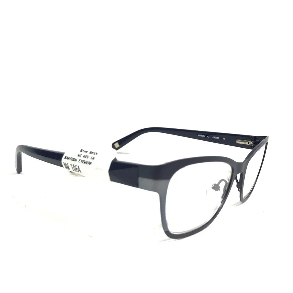 Nine West Eyeglasses Frames NW1064 434 Blue Square Cat Eye Full Rim 48-18-135